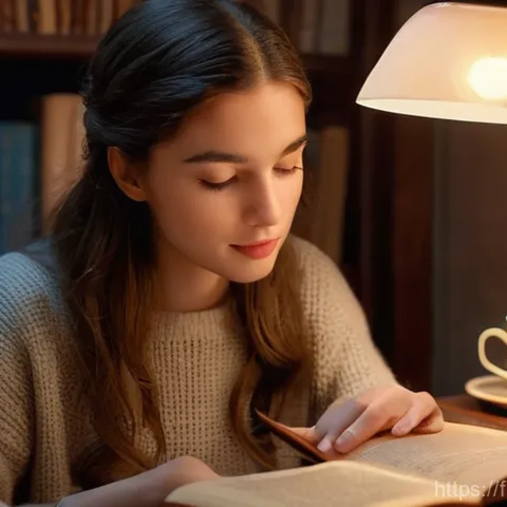 ASMR의 치료적 가능성 탐구 - **Prompt 1: Cozy French ASMR Reading**
    A close-up, softly lit shot of a young French woman with ...