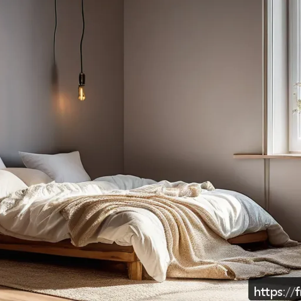 ASMR과 감각 자극의 관계 - A serene bedroom scene designed for ASMR relaxation, featuring a cozy reading nook with soft cushion...